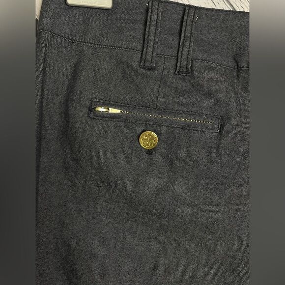Kenar Dark Blue Denim Trousers with Gold Button Details 8 - Picture 7 of 10